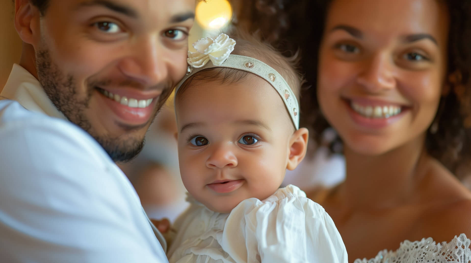 Family at naming ceremony